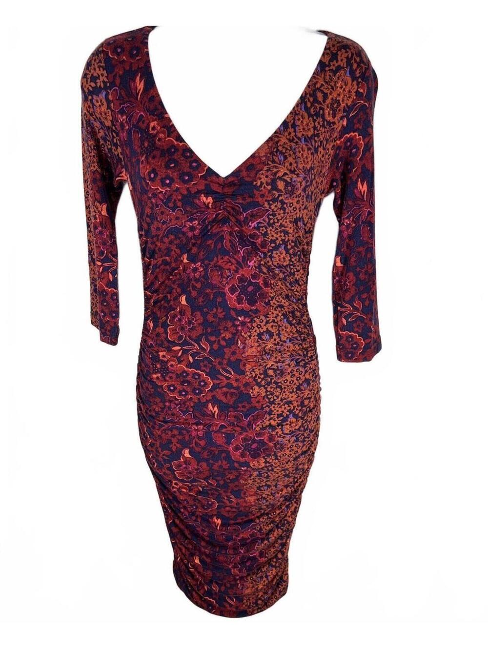 Moulinette Soeurs Anthropologie Begonia Ruched Dress Whimsigoth Romantic XXS - Picture 2 of 5
